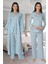 Effortt 2424 Uzun Dantel Sabahlıklı Lohusa Pijama 1