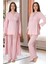 Effortt 4054 Biye Detaylı Sabahlıklı Lohusa Pijama Takımı 1