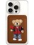 iPhone 11 12 13 14 15 16 17 Pro Max Plus Air Magsafe Mıknatıslı Kahve/taba Kartlık Peluş Teddy 1