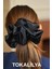 Kadın Lastikli Saten Oversize Xxl [çapı 20CM] Scrunchie Simit Toka 1