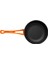 Metal Döküm Kızartma Tavası, Metal Saplı, 24 Cm, Turuncu 3