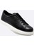 Hakiki Deri Spor Sneaker Erkek Ayakkabı Siyah 9809 1