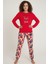 Luxury Thermal Happy New Year Desenli Kadın Polar Kışlık Pijama Takımı – 42049 1