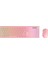 KM-319BT 2.4g+Bt1+Bt2 Çoklu Cihaz Bağlantılı Q Set Kablosuz Tak ve Kullan Klavye + Mouse (Pembe) 1