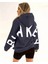 Punıx Büyük Beden Özel Üretim Kapüşonlu Blakey Sırt Baskılı %100 Pamuk Süper Salaş Kadın Sweatshırt 1