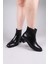 Benella Düz Alçak Topuklu Bot Siyah 5