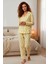 Süet Gömlek Pijama Takımı 7006 Limon 2