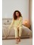 Süet Gömlek Pijama Takımı 7006 Limon 4