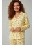 Süet Gömlek Pijama Takımı 7006 Limon 7