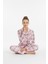 Luxury Viscose Pembe Ekose Desenli Kadın Uzun Kollu Pijama Takımı – 42550 4