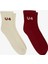 Unıted4 Unisex Bordo 2'li Çorap 1
