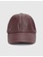 Valguri Hakiki Deri Bordo Unisex Şapka 3