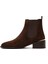 Kadın Kahverengi Süet Deri Chelsea Bot 25WFD153410 4