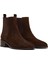 Kadın Kahverengi Süet Deri Chelsea Bot 25WFD153410 5