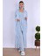 Mavi Sabahlıklı Hamile Lohusa Pijama Takımı 8