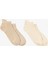 Unıted4 Unisex Kahverengi Bej 2'li Çorap 1