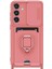 Samsung Galaxy S25 Plus Kılıf Zuma Kartvizitli Yüzüklü Silikon - Pembe (K95) 1