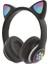 5.0 Kedi Kulak Üstü Bluetooth Kulaklık Siyah 1