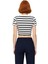 Şık Çizgili Viskoz Crop Bluz Yazlık Rahat Fitted Kalıp Uzun Ömürlü Seçkin Malzeme Trend Tasarım 4