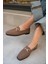 Aloha Acı Kahve Süet Gold Detaylı Loafer 3