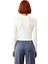 Kadın Uzun Kollu Bluz Vücuda Oturan Crop Omuz Burgusu Viskon Ribana Kaliteli Şık Rahat Modern 3