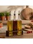 Olea - 3'lü Ahşap Uzun Katlı Standlı Cam Zeytinyağı Şişesi Yağdanlık Damlatmaz Yağlık Sirkelik 500ML 2