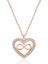 Gümüş Rose Kalp Sonsuzluk Bayan Kolye 1