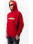 Erkek Kırmızı Oversize Sweatshirt Yazılı Kapüşonlu 4