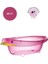 Bebek Banyo Seti Ördek Modelli Şeffaf Küvet Kova Maşrapa Seti Pembe Renk 2