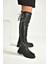 V404402009 Siyah Streç Dizüstü Çorap Çizme 3