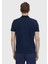 Lacivert Düz Polo Yaka %100 Pamuk T-Shirt 5
