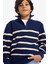 Erkek Çocuk Yarım Fermuarlı Çizgili Triko Kazak G3076A825WN 1
