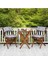 Ahşap Katlanır Minderli Bistro Set, 3 Parça Masa Sandalye Takımı, 65X55X70 cm Masa, Ceviz Gri 1