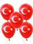 Yıldız Türk Bayraklı Balon 20 Adet 1