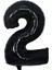 Balon Siyah 2 Rakamı 34 Inç 80 cm 1