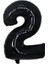 Balon Siyah 2 Rakamı 34 Inç 80 cm 2