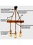 Jüt Halatlı Sarkıt Ahşap Avize Sarkıt Lamba Bohem Tarzı Rustik 3 Lü Aydınlatma 6