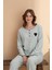 Yumuşak Dokulu Fitilli Kaşkorse Örme Pijama Takımı 1
