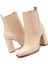 Kadın Kaymaz Taban Elastik Yan Bantlı Yüksek Topuklu Günlük Bot 1510 3