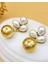 Incili Gold Damla Pirinç Küpe 4