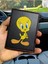Desenli Ruhsat Kabı Logolu Oto Kılıfı Deri Dikişli Araç Ruhsat Koruyucu Tweety 1