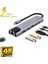 Cf-04 Macbook Uyumlu Type-C™ To 4K HDMI Tv Projeksiyon UHD 1080P 2* Type-C 2* USB Sd/tf RJ45 Ethernet Lan 8ın1 Çevirici Hub Adaptör 3