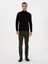 Erkek Siyah Slim Fit Balıkçı Yaka Pamuk Karışımlı Basic Triko Kazak 50318678-VR046 4