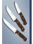 Serisi Mutfak Bıçak Seti Et Ekmek Tavuk Sebze Salata Bıçağı 3 Lü Set Kahverengi (MFT-320) 1