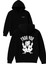Frog You Tasarım Baskılı Oversize Siyah Kapüşonlu Sweatshirt 1