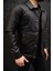 Basic Slim Fit Çıt Çıtlı Deri Ceket - Sade ve Şık Tasarım 4