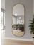 Gold Elips Ayna 160X60 Dekoratif Salon Hol Dikey Duvar Aynası Metal Çerçeveli 3 Renk Seçeneği 4
