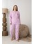 Şardonlu Interlok Kumaş Büyük Beden Kışlık Kadın Pijama Takımı 1160 1