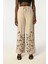 Kadın Beli Lastikli Bol Paça Yaprak Taş Işlemeli Pantolon 3