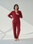 Süet Gömlek Pijama Takımı 7004 Puantiyeli 1
